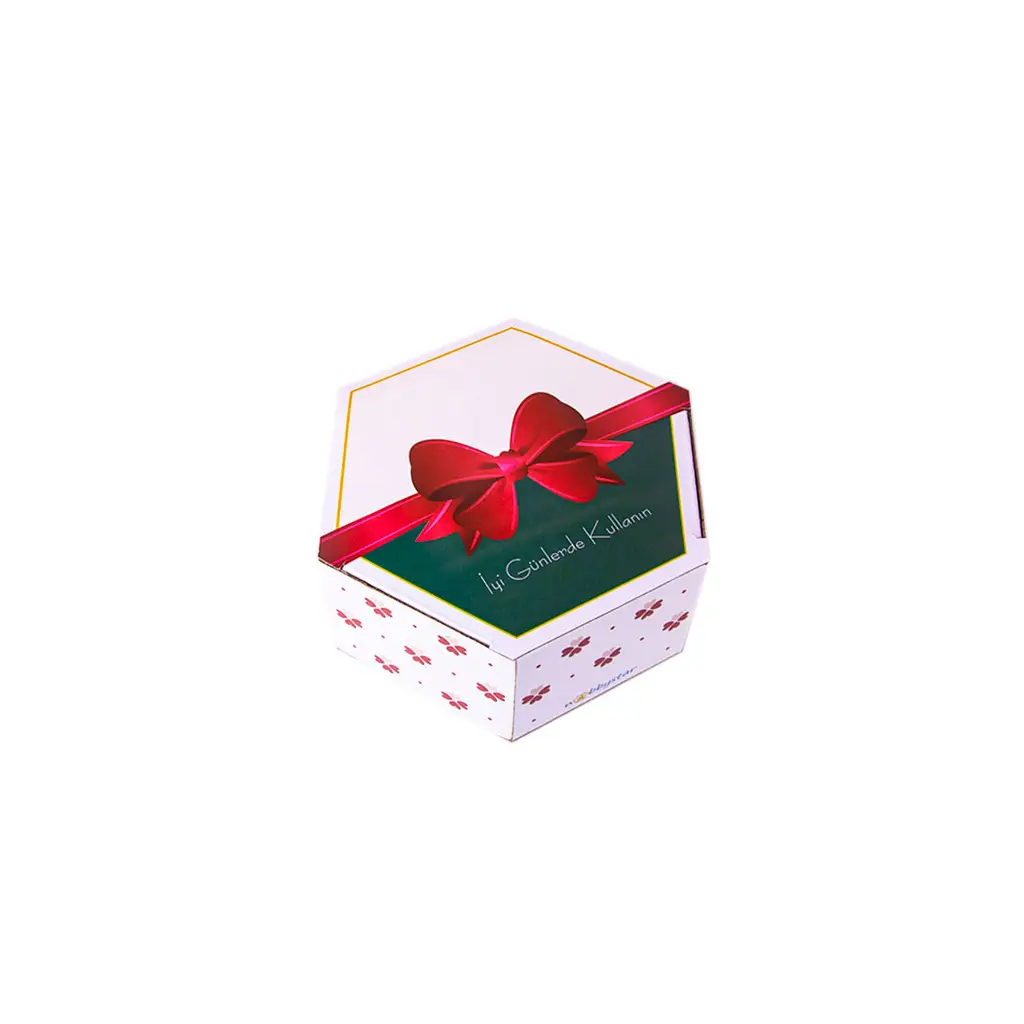 Altıgen Hediye Kutusu - 15x13x6,5cm