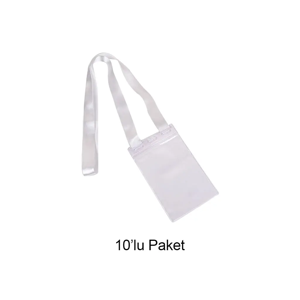 Askılı Boyun Yaka Kartı - 10'lu Paket