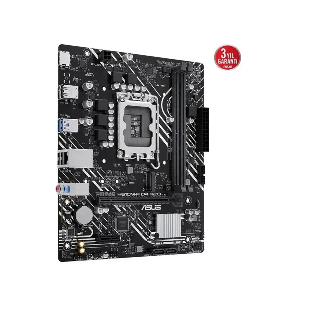 Asus Prime H610M-F D4 R2.0 3200MHz DDR4 Soket 1700 M.2 HDMI mATX Anakart
