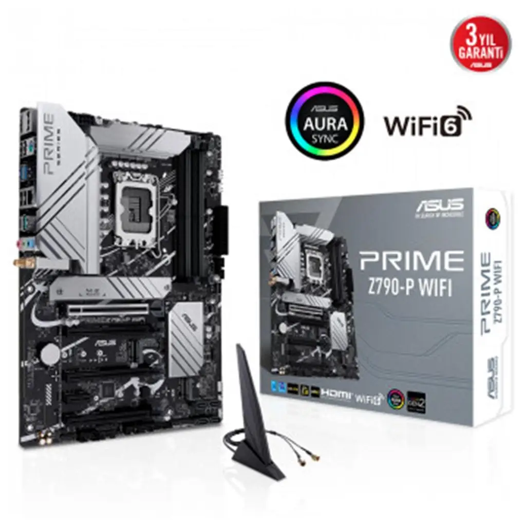 ASUS PRIME Z790-P WIFI INTEL Z790 LGA1700 DDR5 7200 DP HDMI 3X M2 USB3.2 AX WİFİ BT AURA RGB