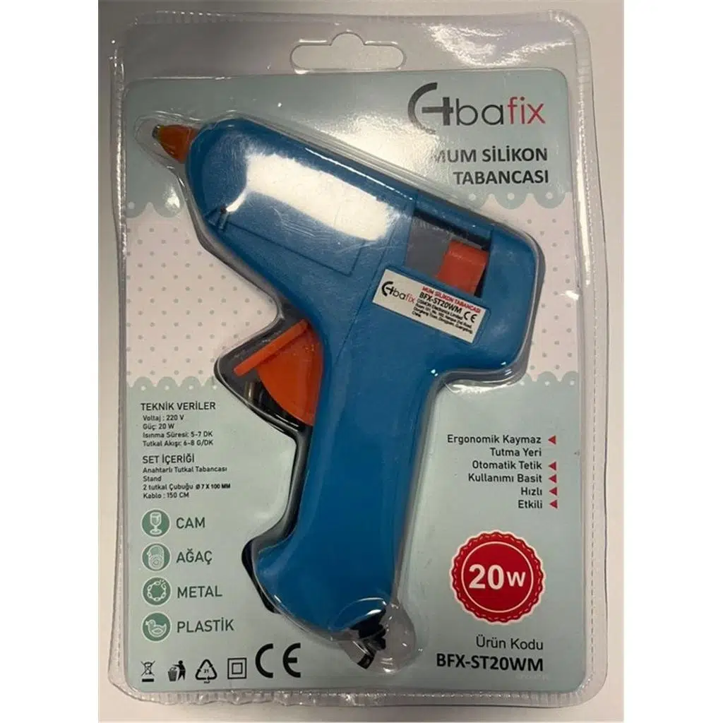 Bafix Mum Silikon Tabancası Mavi 20W