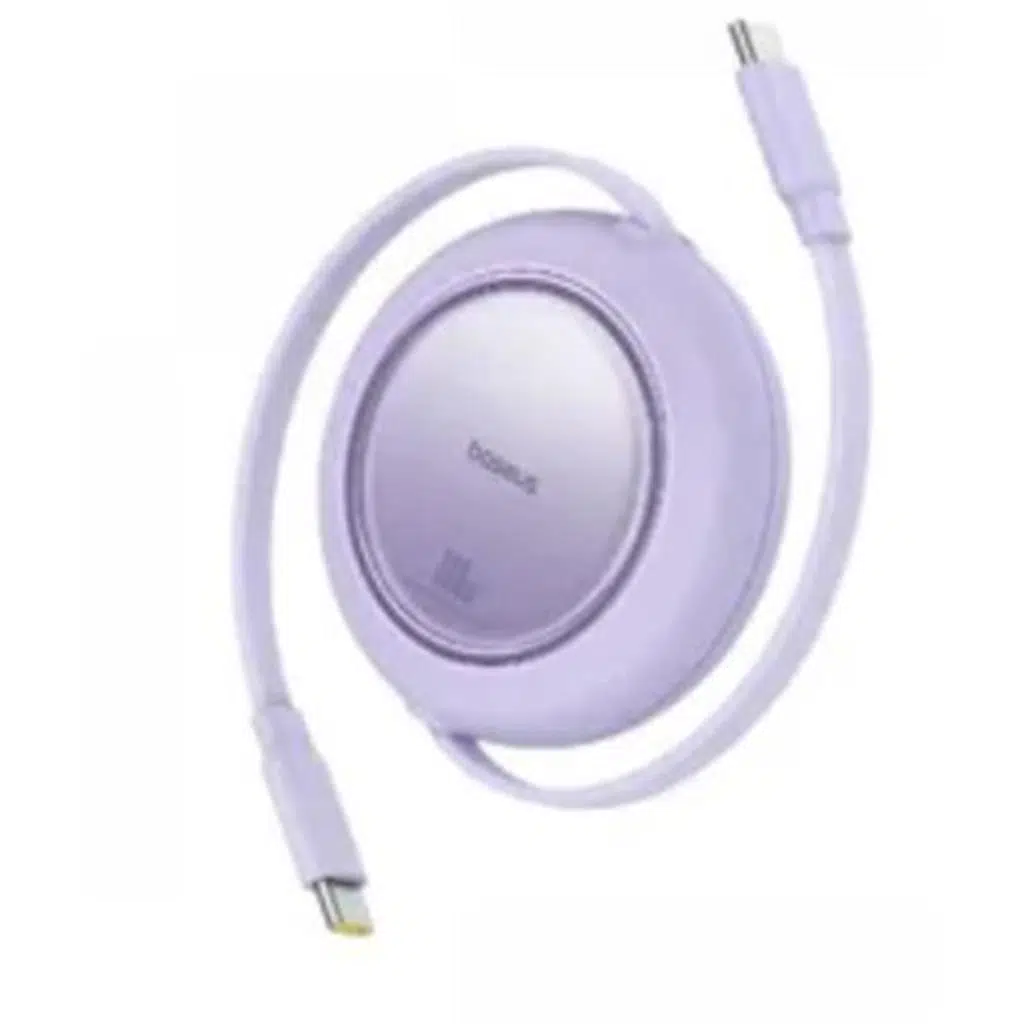 Baseus P10364500213-00 Free2 Pull Mini Kablolu USB-C 100W 2M Mor Şarj Kablosu