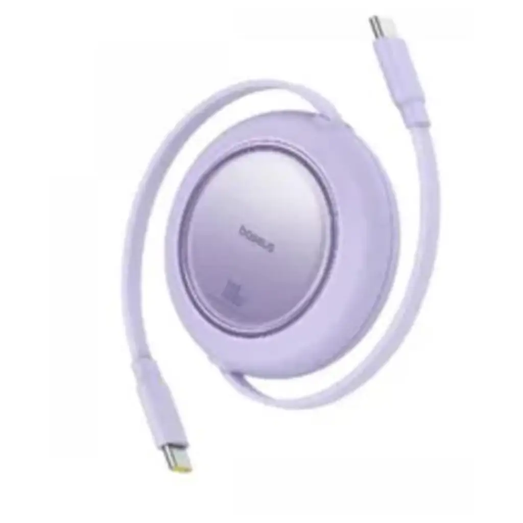 Baseus P10364500213-00 Free2 Pull Mini Kablolu USB-C 100W 2M Mor Şarj Kablosu
