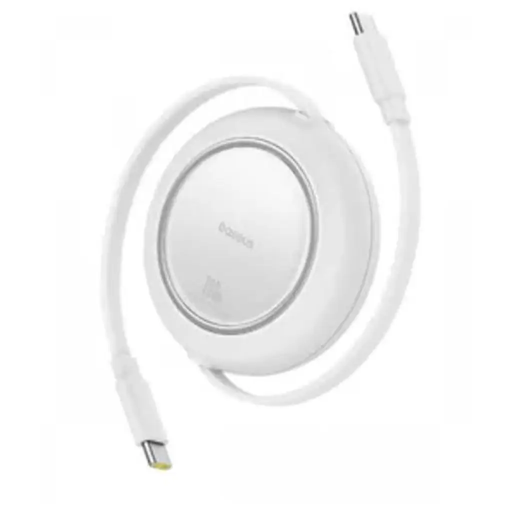 Baseus P10364500213-01 100W 1,5m ree2 Pull Mini Kablolu USB-C Şarj Kablosu Beyaz
