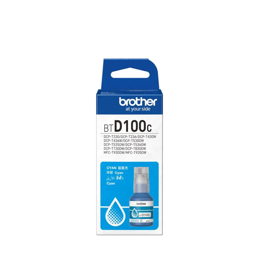 Brother BTD100C Cyan Mavi 5.000 Sayfa Şişe Mürekkep DCP-T230-T430-T530-T730-T830 MFC-T930-T935