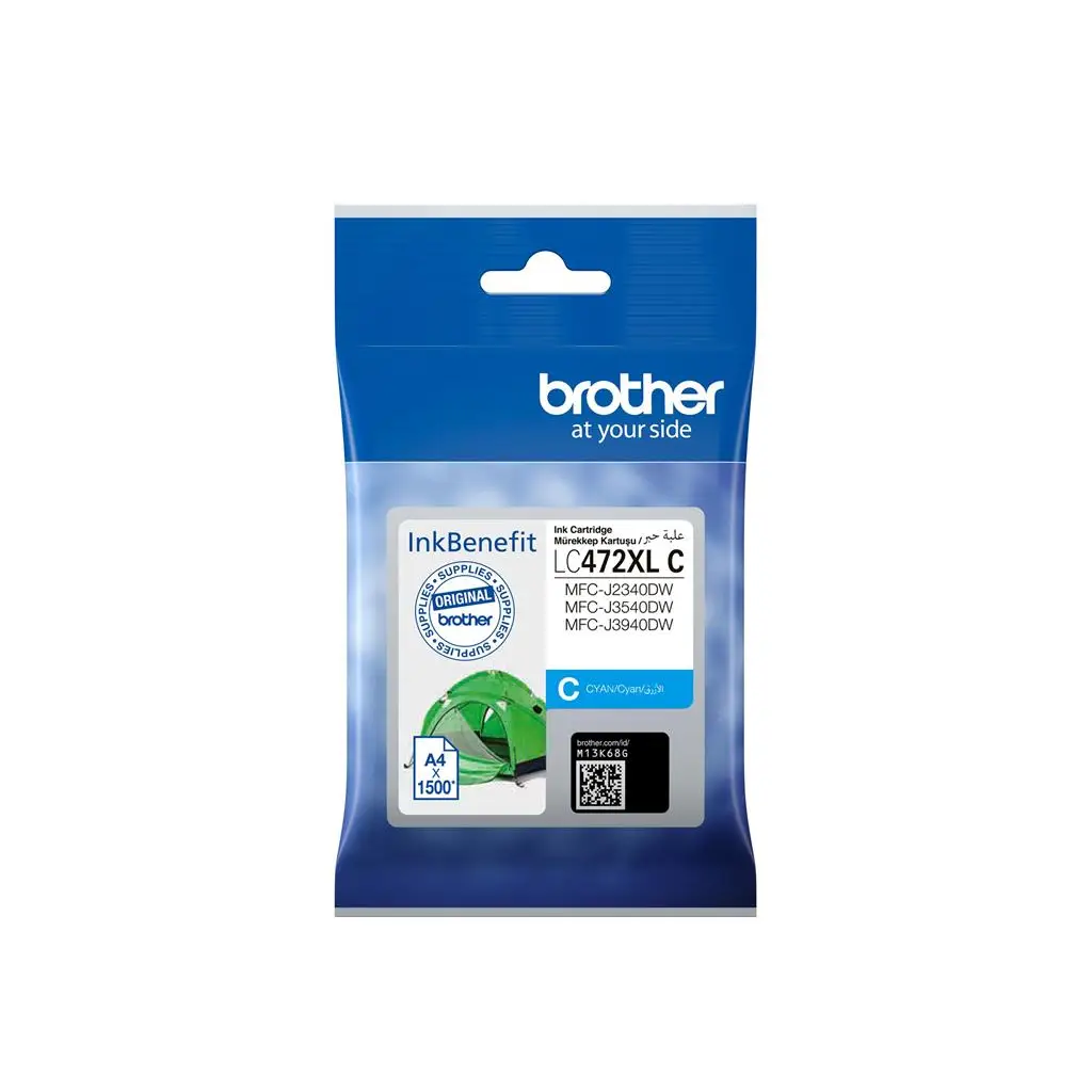 Brother LC472XLC Cyan Mavi Sayfa Kartuş MFC-J2340-J3540-J3940 1.500 Sayfa