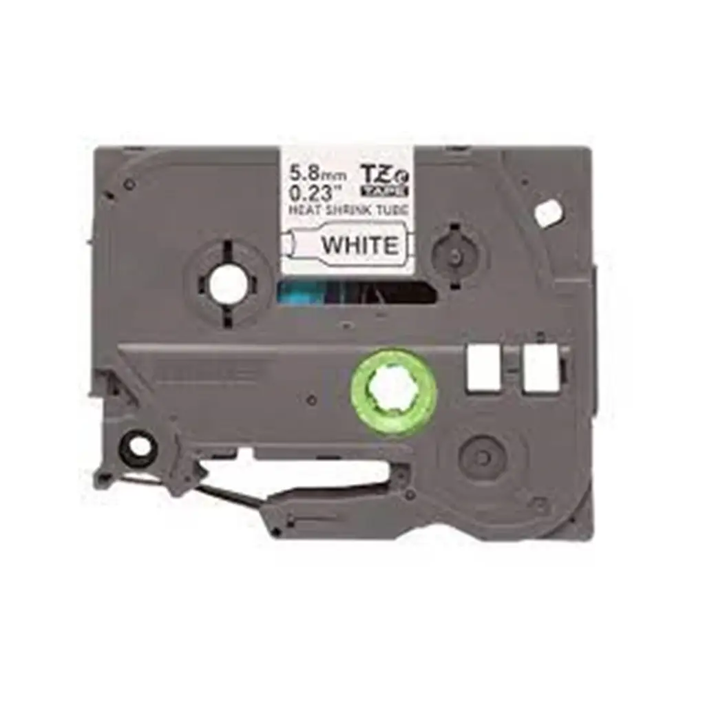 Brother P-Touch HSE-231 12 mm Beyaz Üzerıne Sıyah Isı ile Daralan Laminasyonlu Etiket