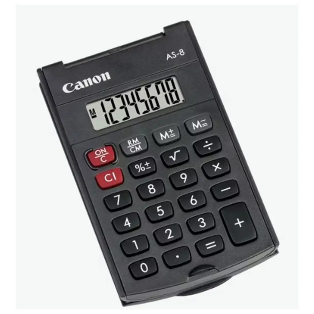 Canon AS-8 8 Hane Cep Tipi Kapaklı Hesap Makinesi