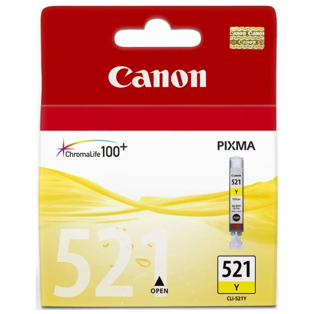 Canon CLI-521Y Yellow Sarı Mürekkep Kartuş MP260-540-550-560-620-630 MX860-870
