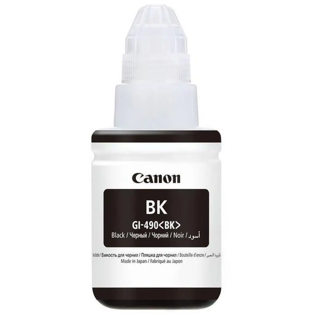 Canon GI-490 (BK) Siyah 135ml Orjinal Mürekkep (G1400-G2400-G3400-G3415)