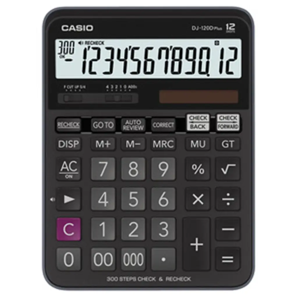 Casio DJ-120D Plus İşlem Kontrollü 12 Hane Masa Üstü Hesap Makinesi
