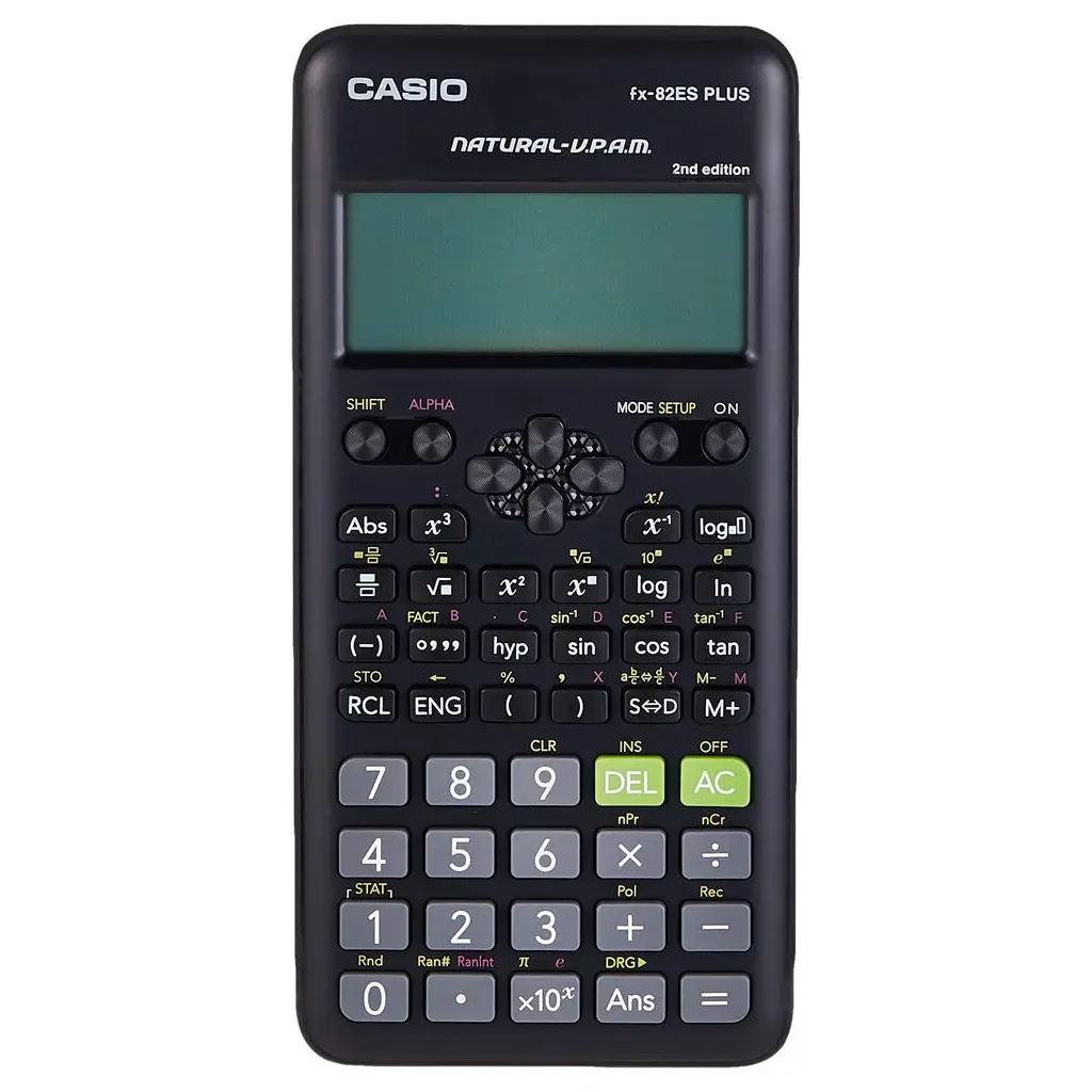 Casio FX-82ES Plus Siyah Bilimsel Fonksiyonlu Hesap Makinesi 2.Versiyon