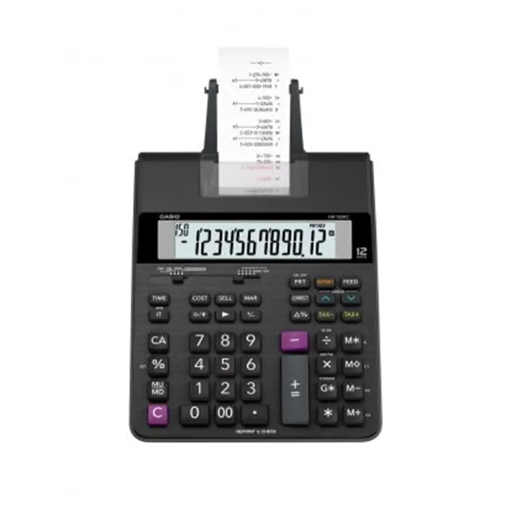 Casio HR-150RC-DC 12 Hane Şeritli Hesap Makinesi
