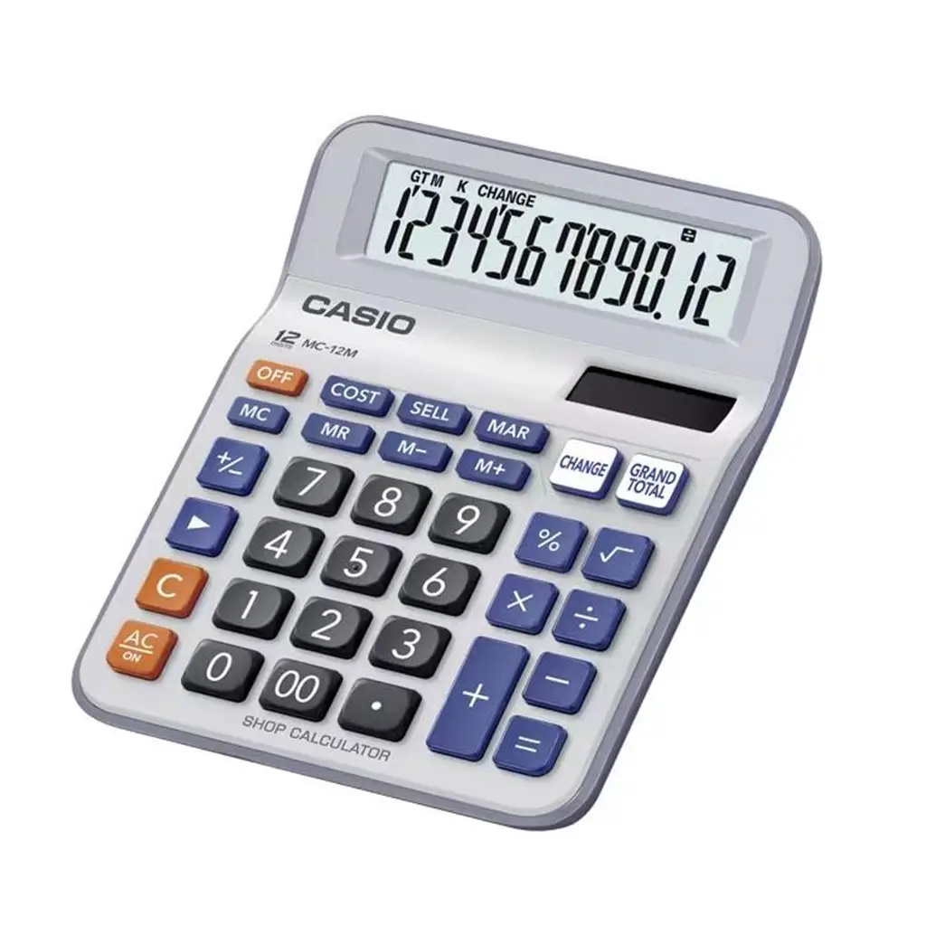 Casio MC-12M-W 12 Hane Masa Üstü Hesap Makinesi