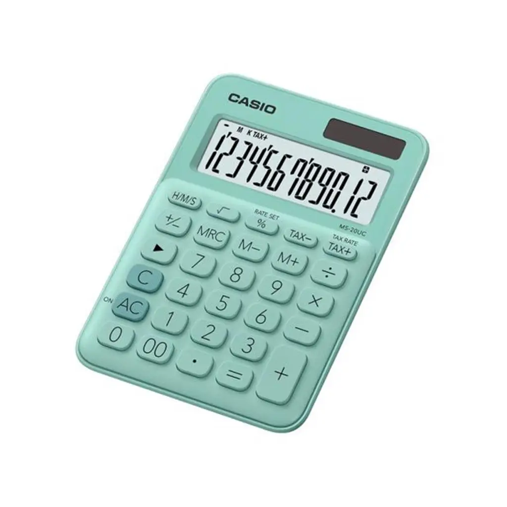 Casio MS-20UC-GN 12 Hane Yeşil Masa Üstü Hesap Makinesi