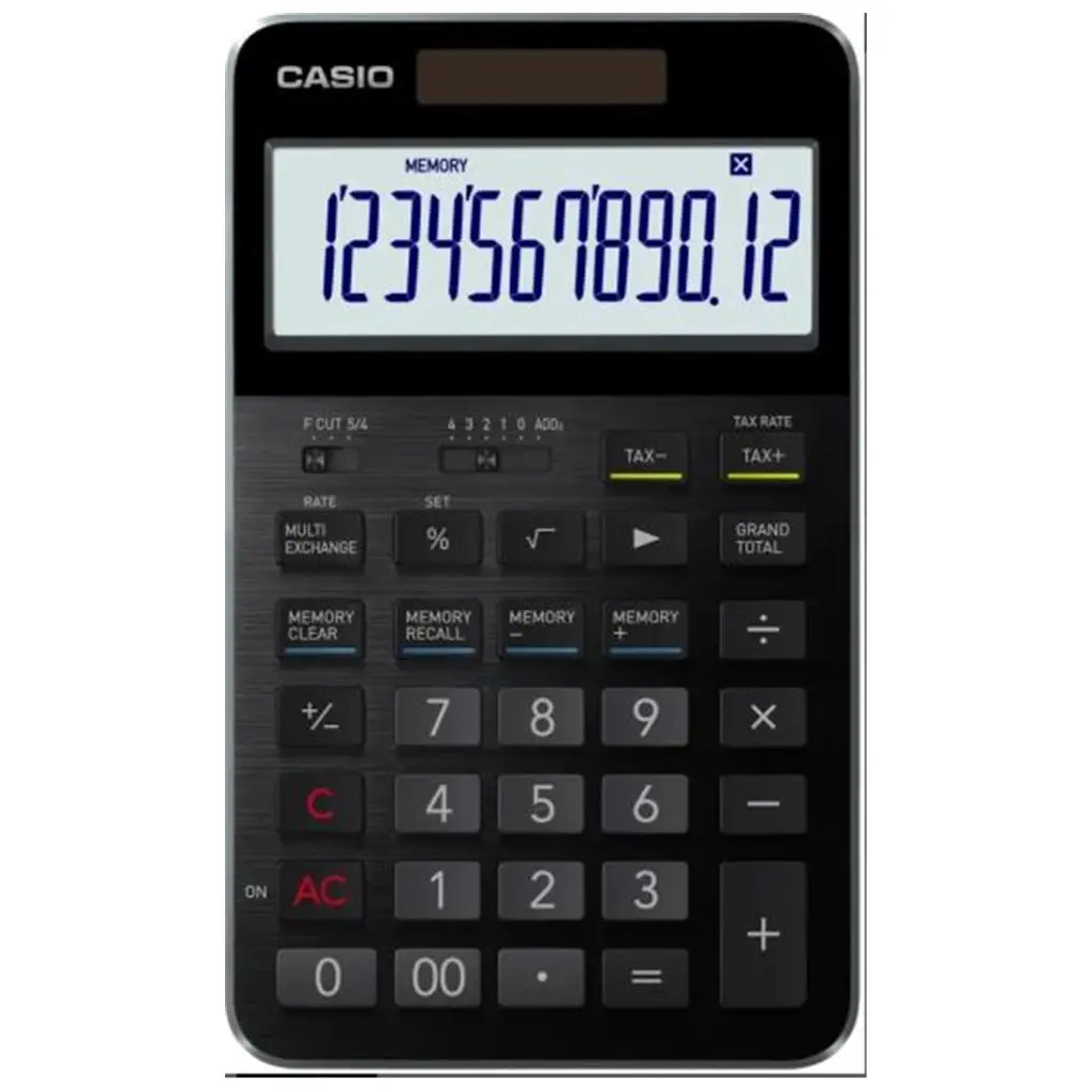 Casio S100X-BK-DJ Profesyonel 12 Hane Masa Üstü Hesap Makinesi