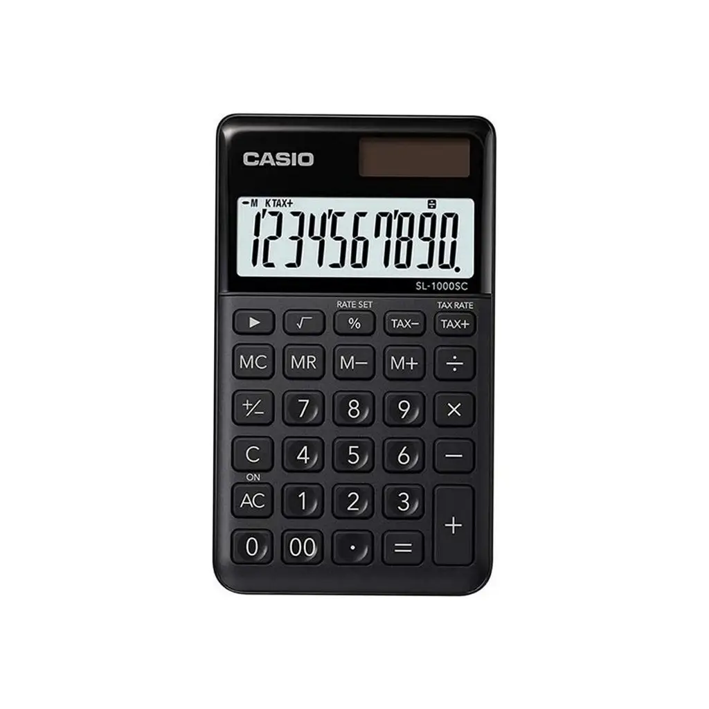 Casio SL-1000SC-BK Cep Tipi 10 Hane Siyah Hesap Makinesi