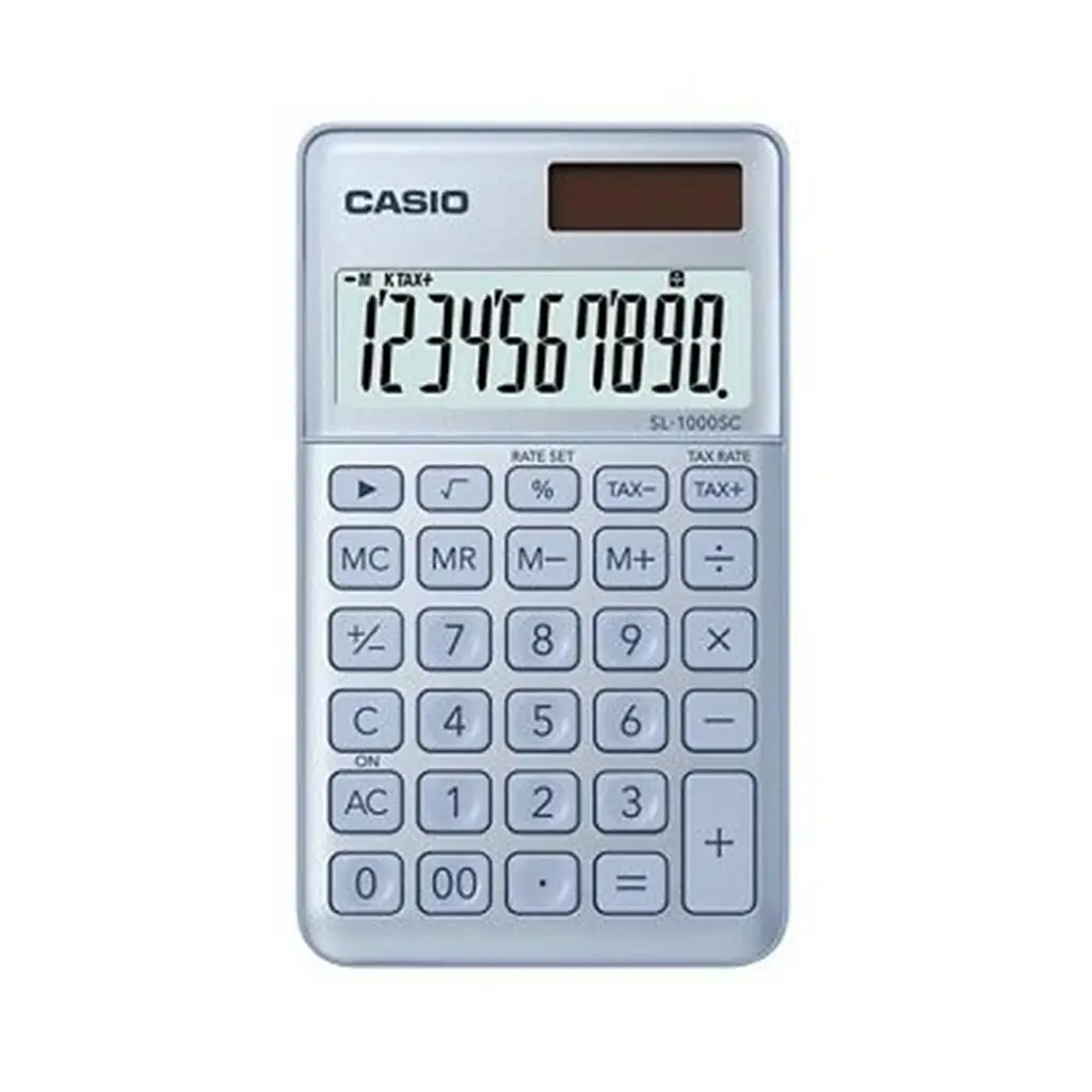 Casio SL-1000SC-BU Cep Tipi 10 Hane Mavi Hesap Makinesi