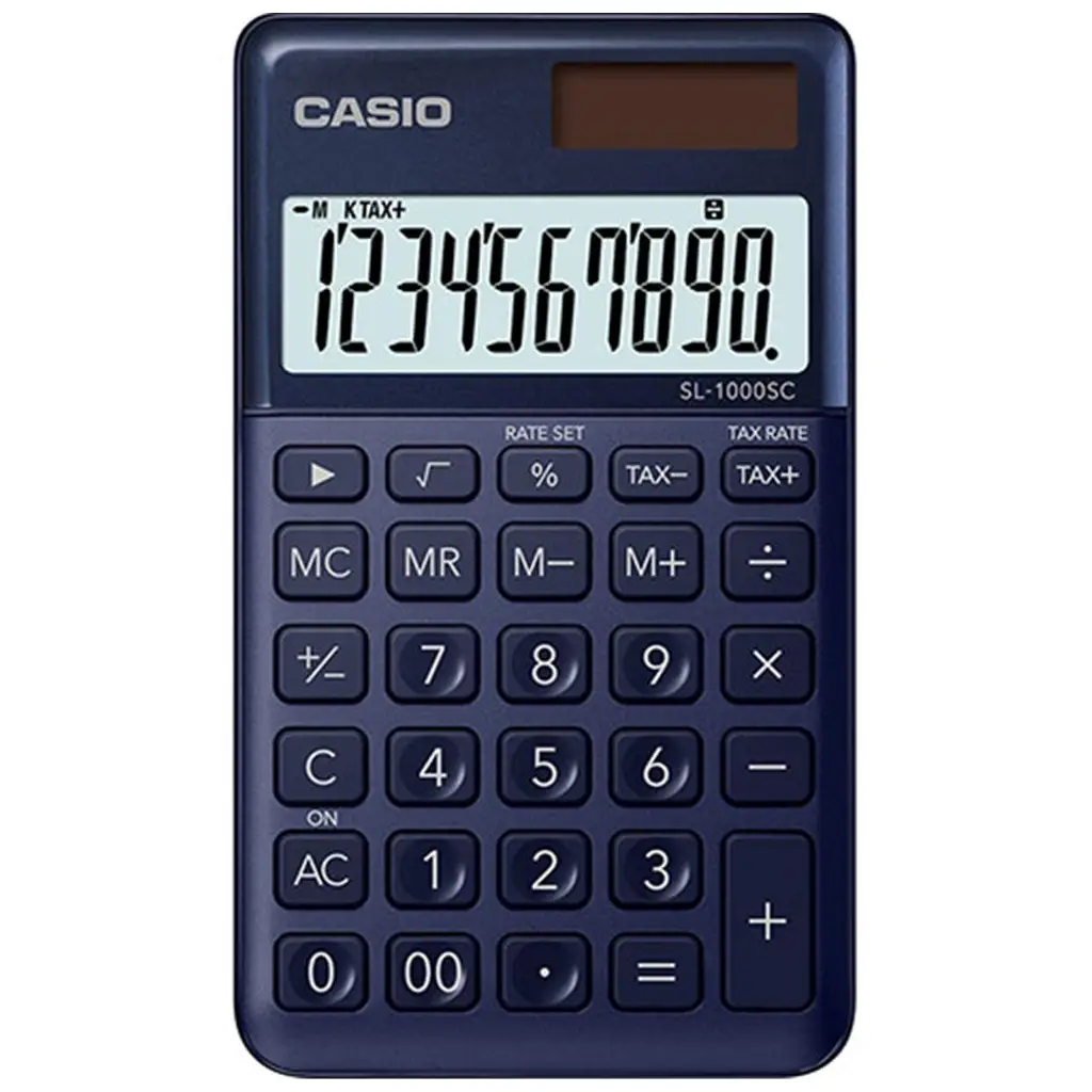 Casio SL-1000SC-NY Cep Tipi 10 Hane Lacivert Hesap Makinesi