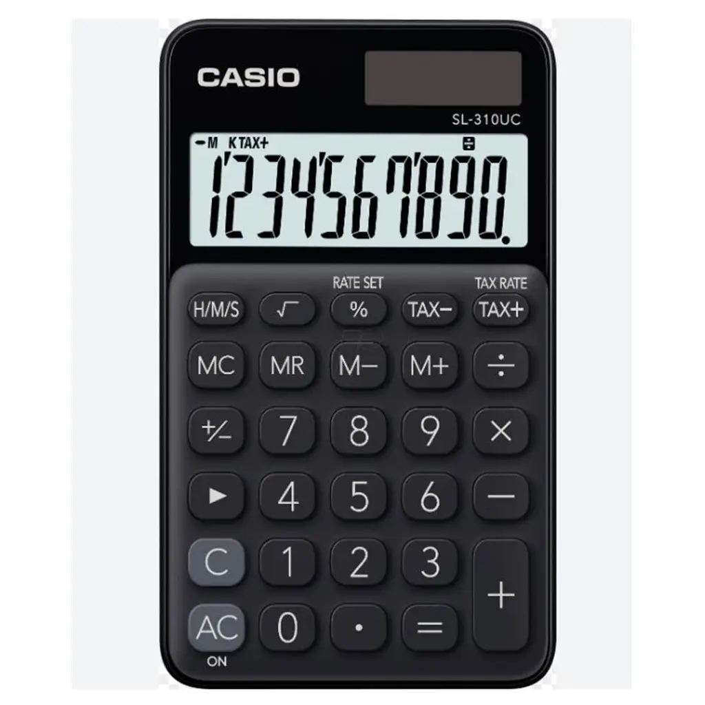 Casio SL-310UC-BK Cep Tipi 10 Hane Siyah Hesap Makinesi