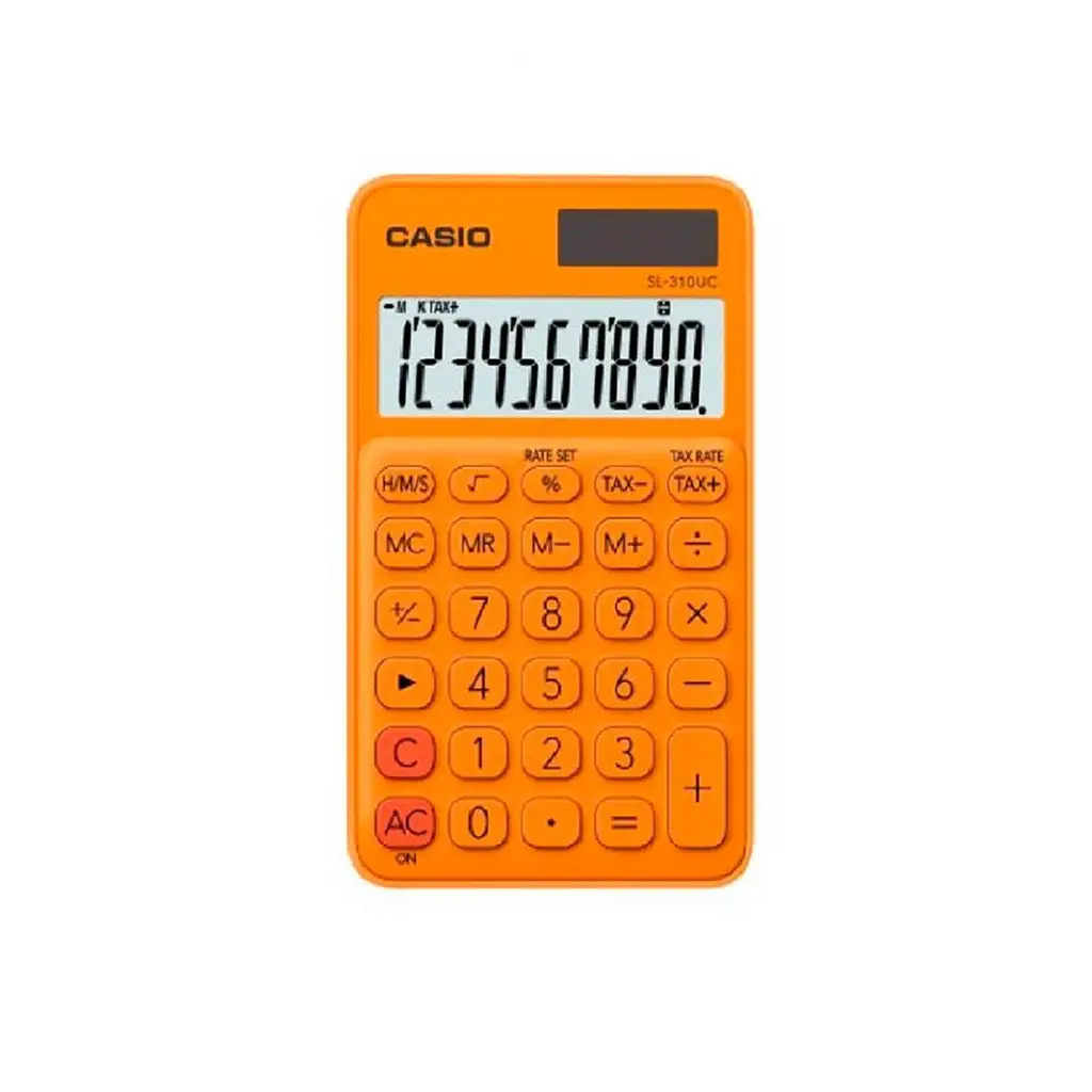 Casio SL-310UC-RG Cep Tipi 10 Hane Turuncu Hesap Makinesi