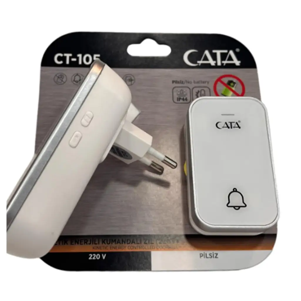 Cata Ct-105 Pilsiz 220v Enerjili Kumandalı Zil (Karışık Renk)