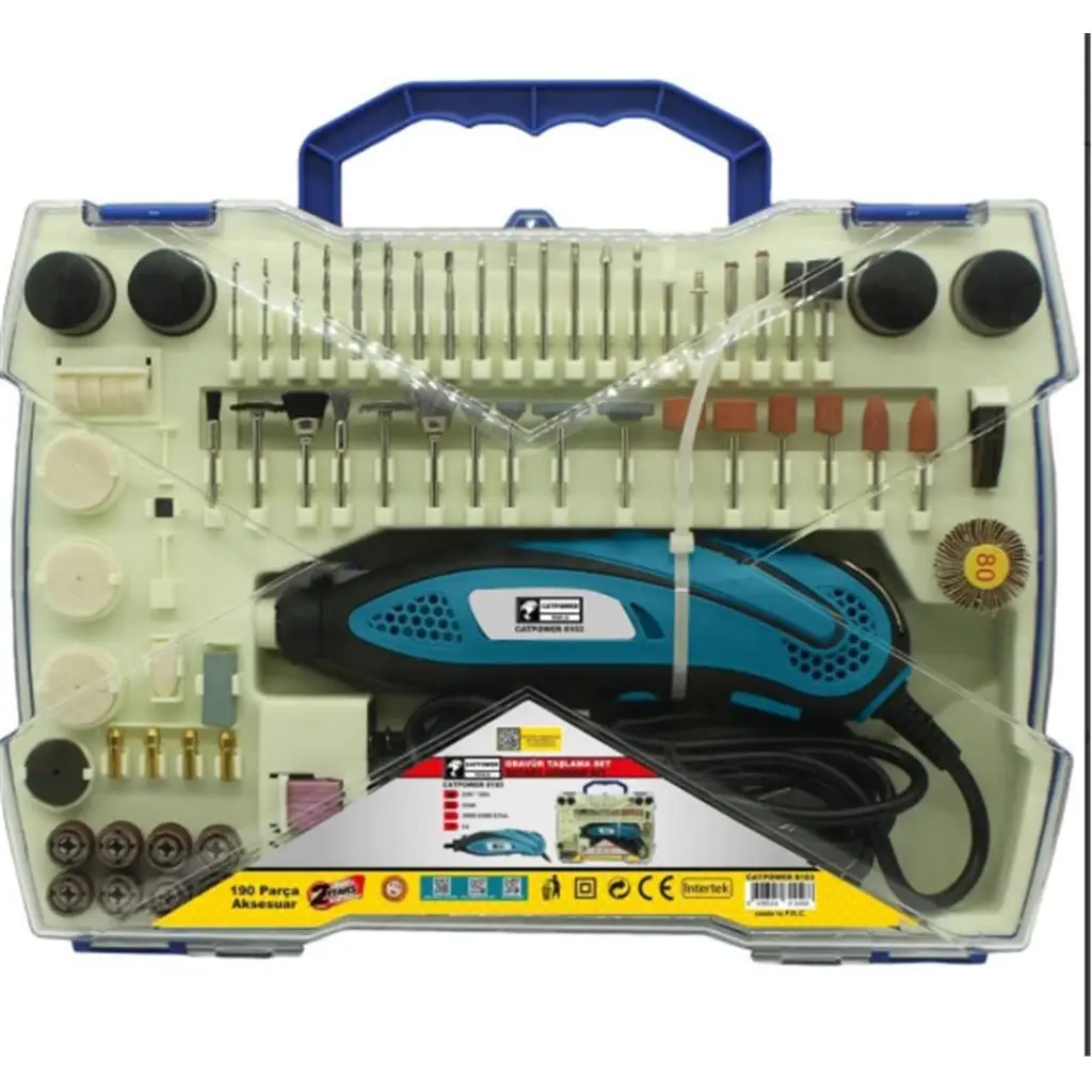 CatPower Cat-8103 Gravür Taşlama Seti 135W 190 Parça