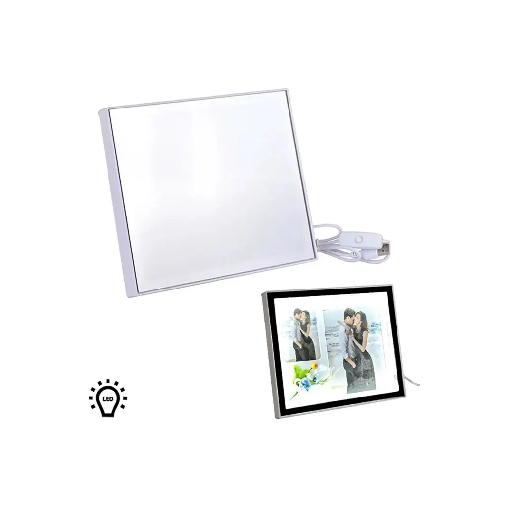 Ledli Çift Fotoğraflı Sihirli Ayna