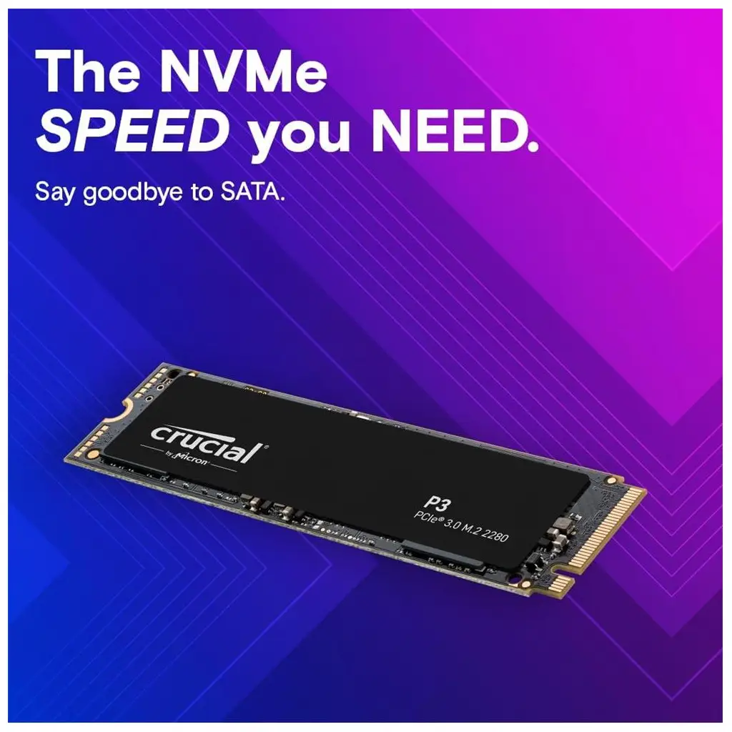 Crucial 1TB P3 M.2 NVMe PCIe CT1000P3SSD8 3500 - 3000MB-s 5 YIL Garanti Gen 3 Ssd