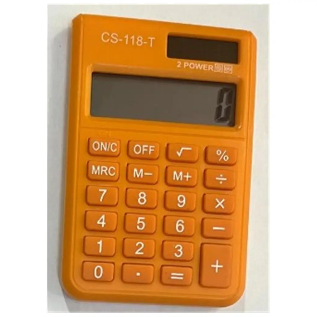 CSL CS-118-T Turuncu 8 Hane Cep Tipi Hesap Makinesi
