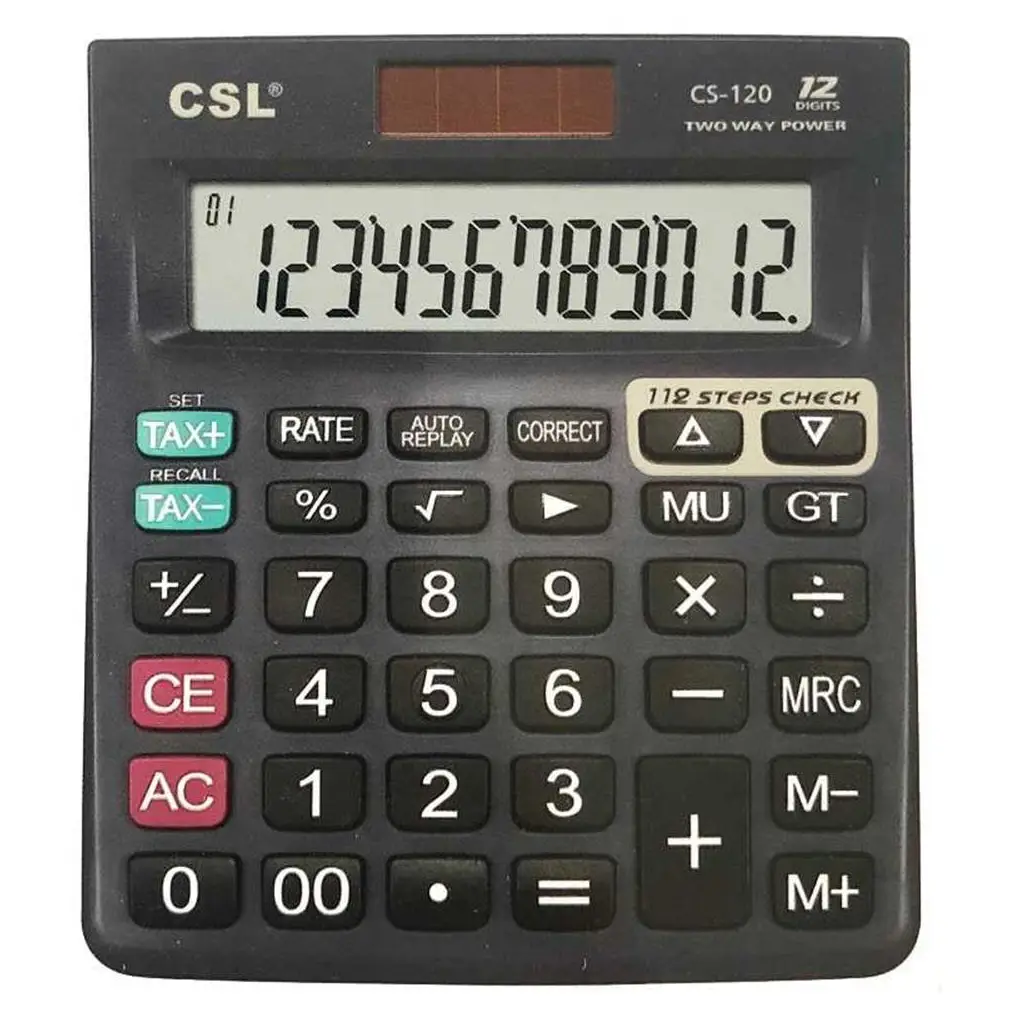 CSL CS-120 12 Hane Masa Tipi İşlem Kontrollü Hesap Makinesi