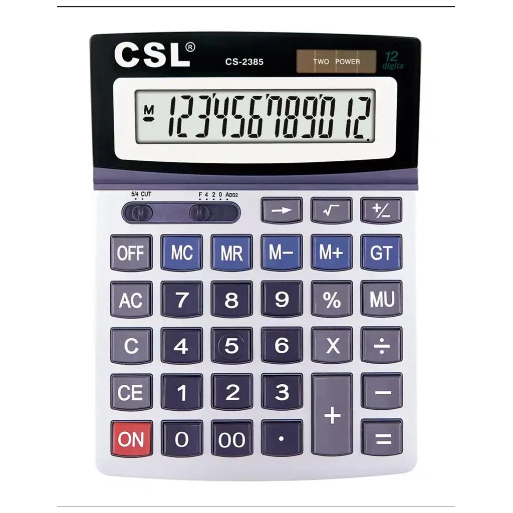 CSL CS-2385 12 Hane Masa Tipi Oynar Başlıklı Hesap Makinesi