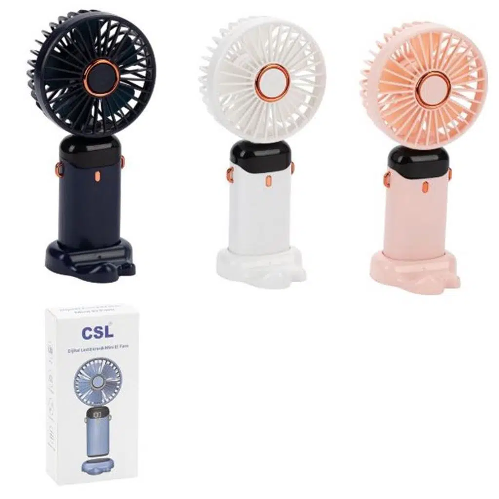 CSL F100 Şarjlı Mini Fan Mavi