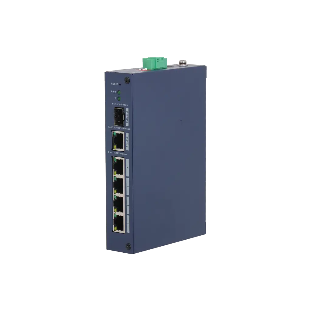 DAHUA CHS4106-4ET, 4 Port, Megabit, 1 Port Gigabit Uplink, 1 Port Gigabit SFP, Cloud Yönetilebilir, Switch
