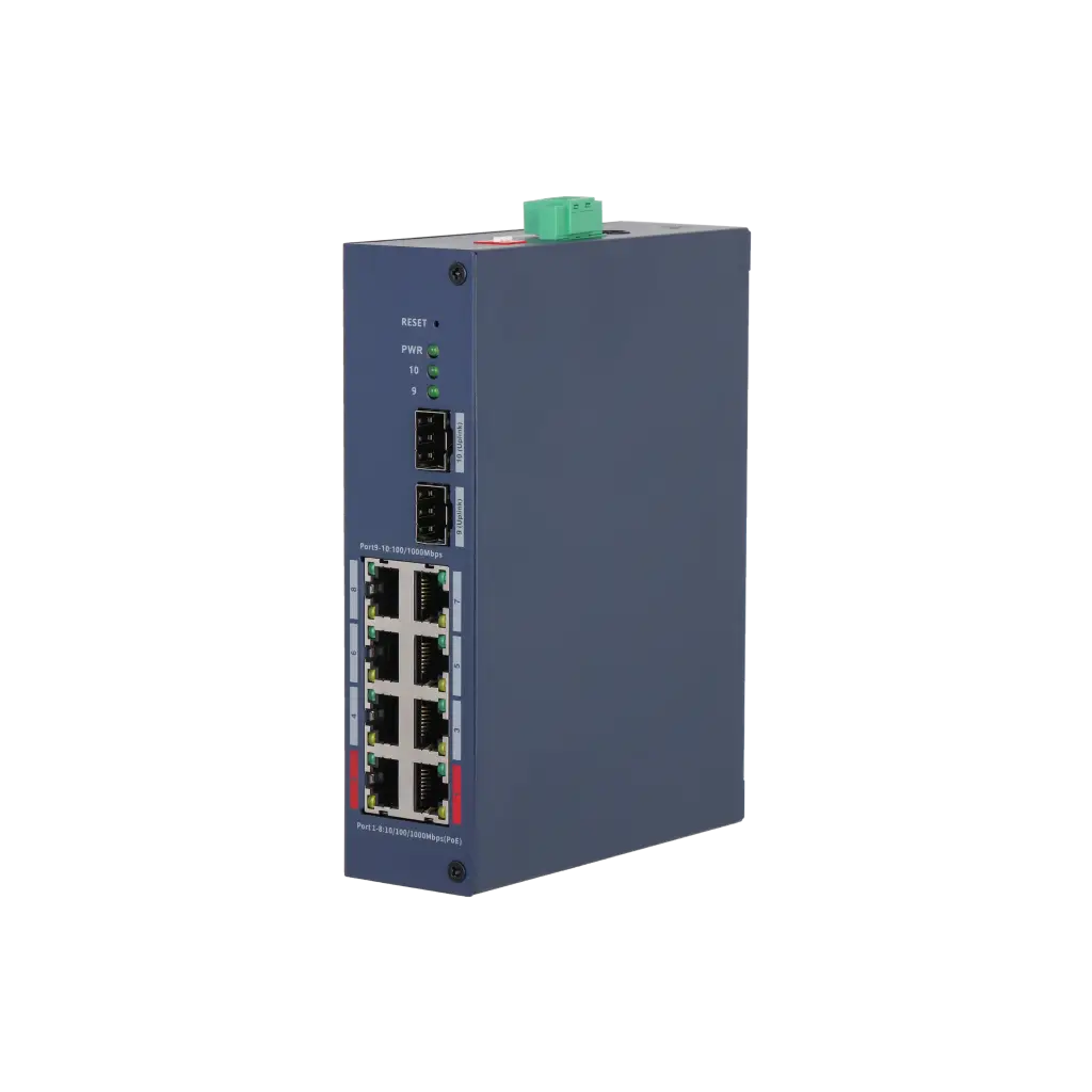 DAHUA CHS4210-8GT-110, 8 Port, Gigabit, PoE 110W, 2 Port Uplink, 2 Port SFP, Cloud Yönetilebilir, Switch