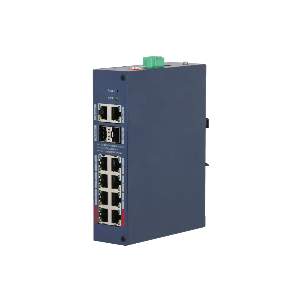 DAHUA CHS4212-8GT-110, 8 Port, Gigabit, PoE 110W, 2 Port Uplink, 2 Port SFP, Cloud Yönetilebilir, Switch