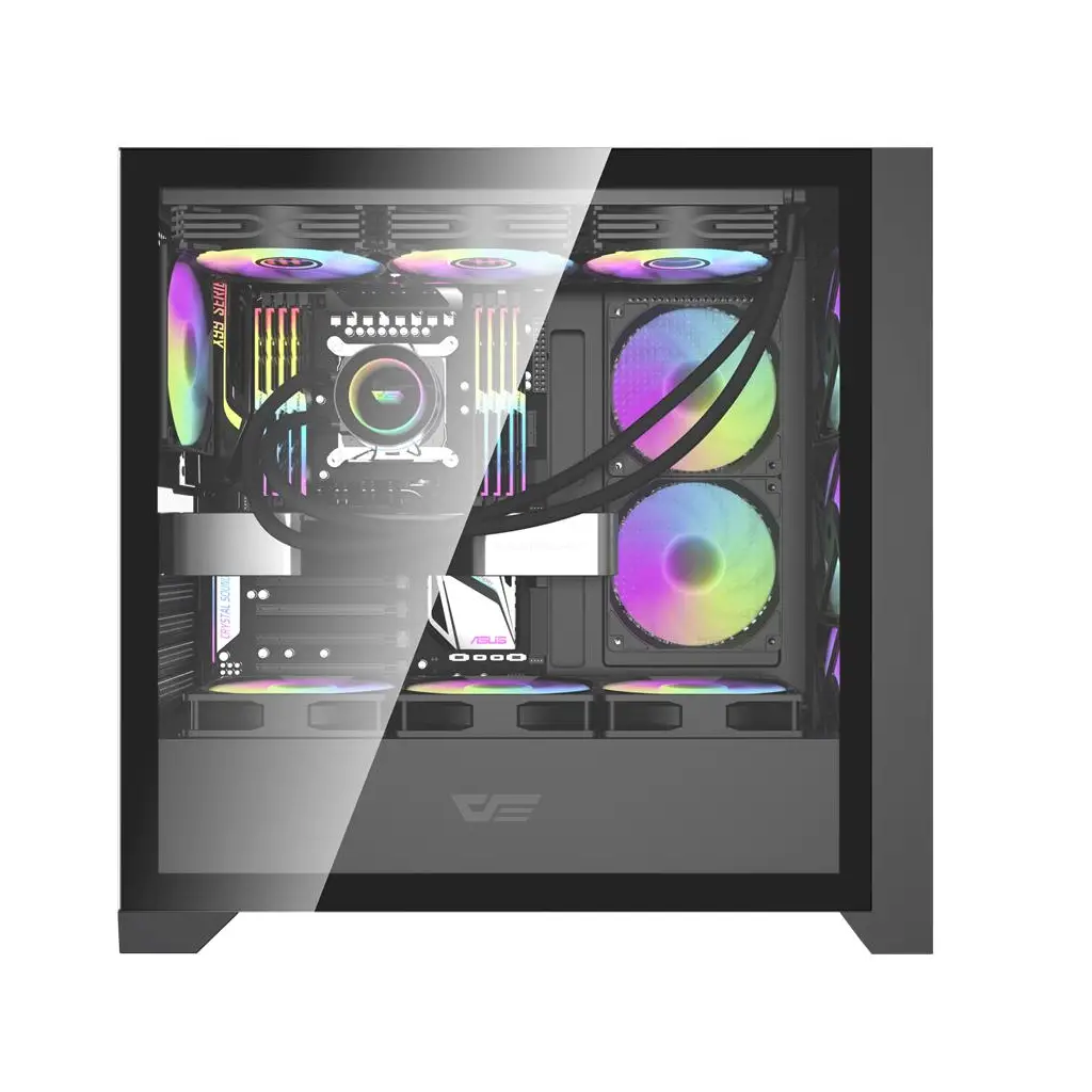 darkFlash DRX90 MESH 650W 80+ Power Supply 4-12cm ARGB Fan Siyah Kasa