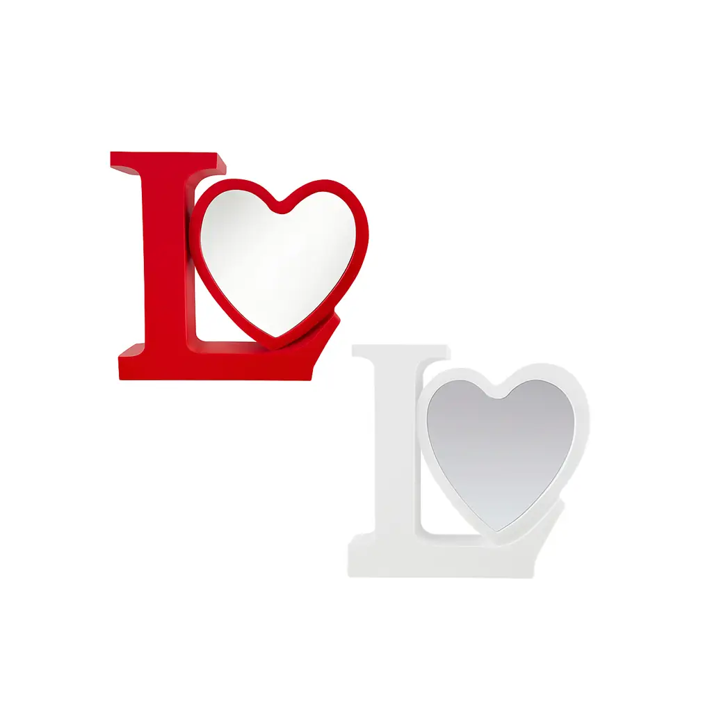 Led Işıklı Fotoğraflı Love Kalpli Dekoratif Sihirli Ayna