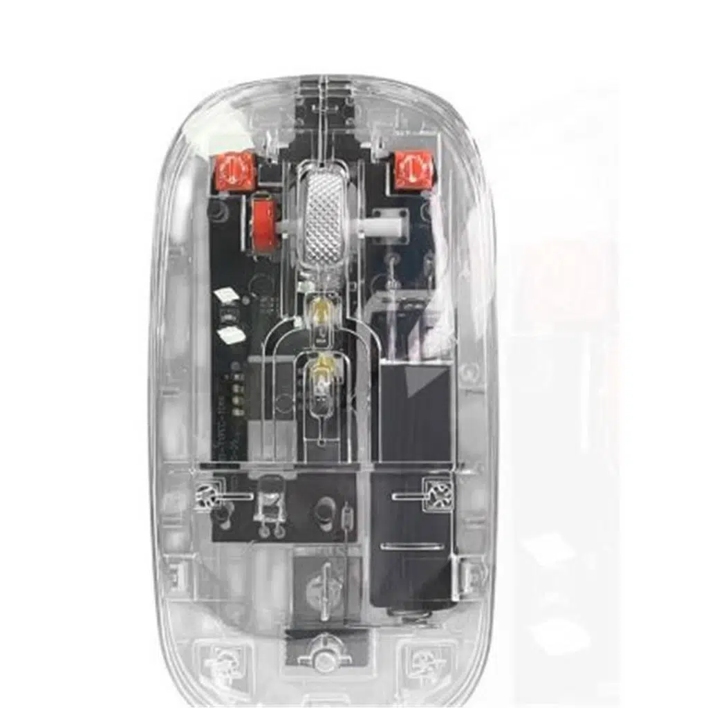 Dexim MW-002RT 2.4Ghz & Bluetooth Kablosuz Şarj Edilebilir Şeffaf Sessiz Mouse-DMA025