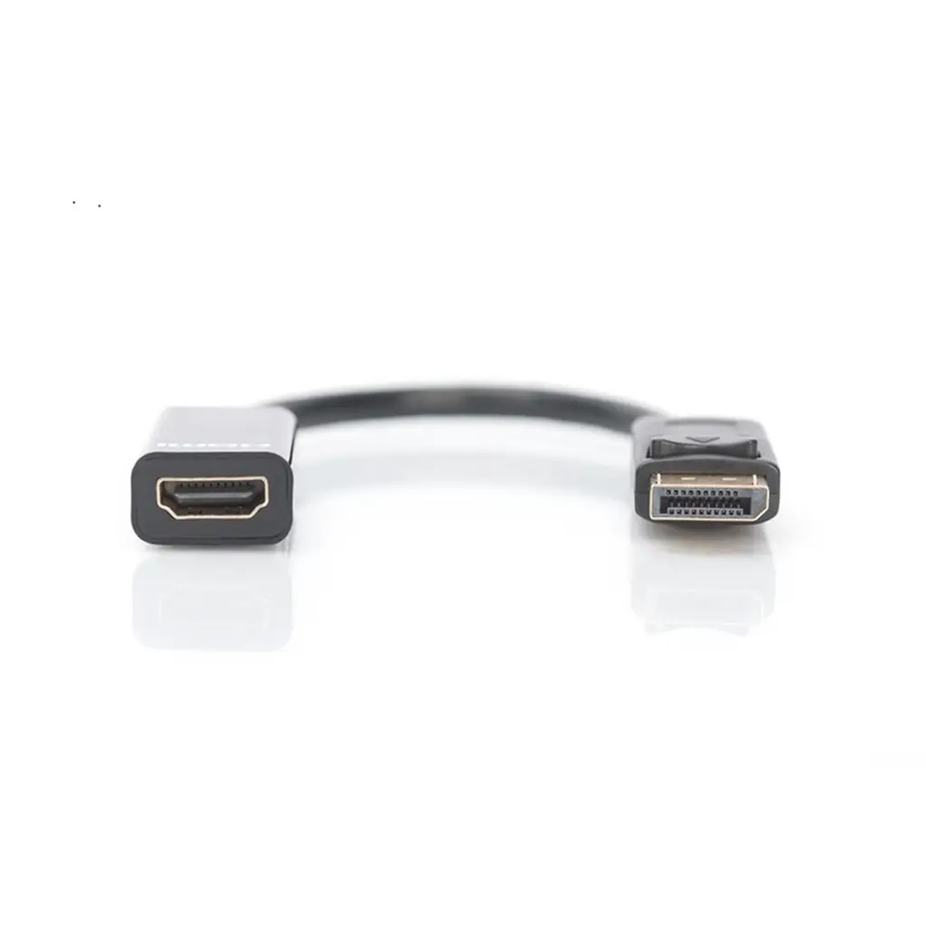 Digutus AK-340400-001-S DisplayPort (DP) HDMI DP Erkek - HDMI Tip A Dişi, 0.15 metre, siyah