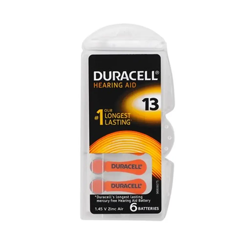 Duracell 13 Numara Düğme Kulaklık Pili İşitme Cihazı İçin 6'lı Paket