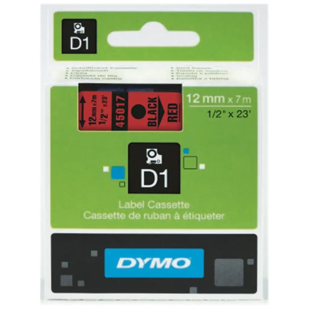 DYMO S0720560 D1 Yedek Şerit, 12 mm x 7 mt, Mavi- Siyah (45016)
