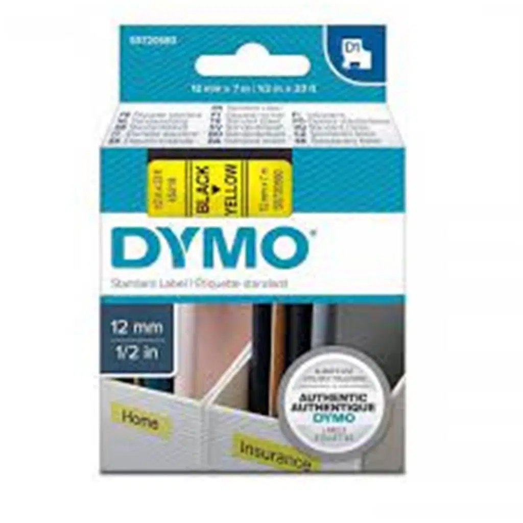 DYMO S0720850 D1 Yedek Şerit, 19 mm x 7 mt, Beyaz- Kırmızı (45805)