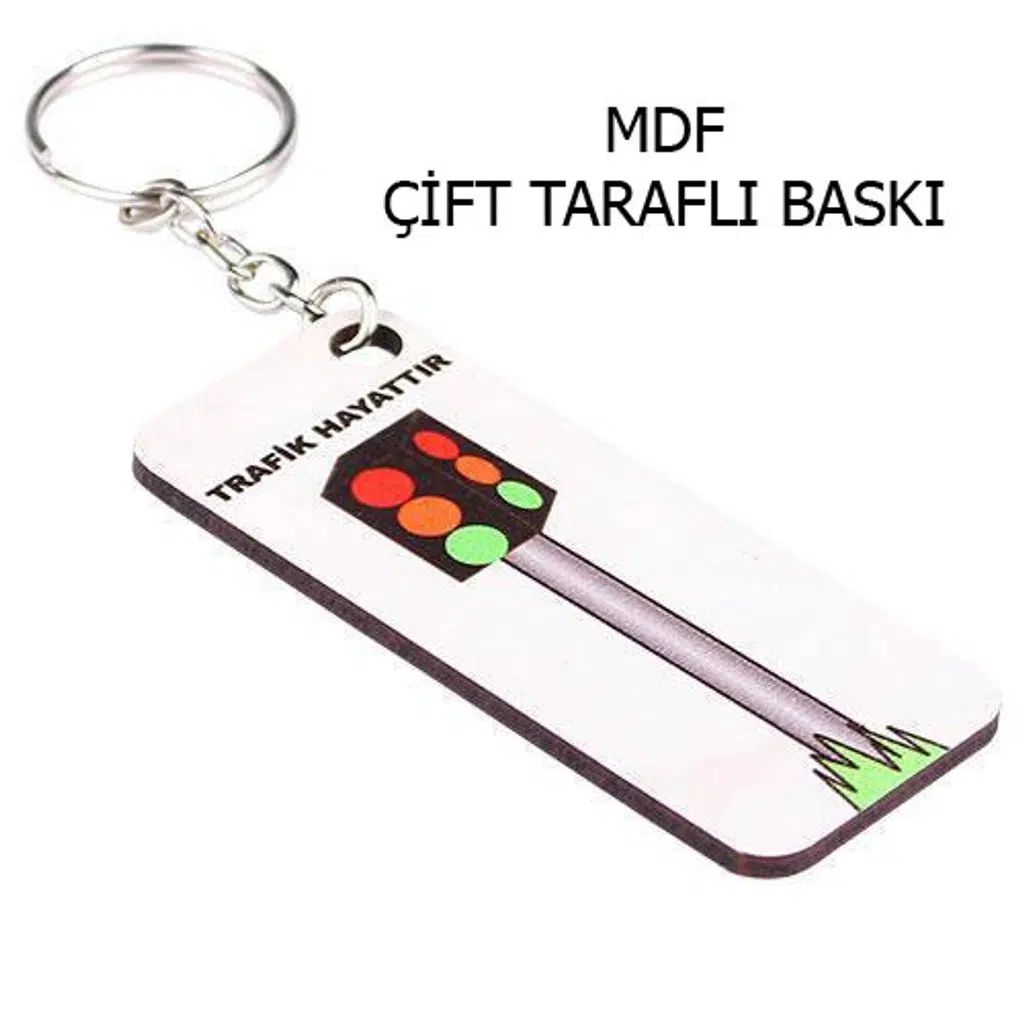 Eko.MDF Çift Taraflı Anahtarlık - Dikdörtgen