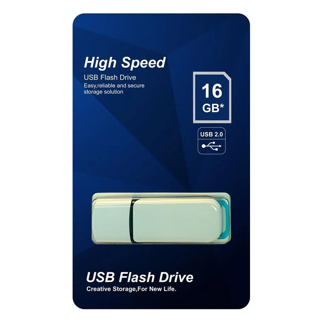 Elba 16GB Plastik Beyaz-Mavi 2.0 USB Flash Bellek