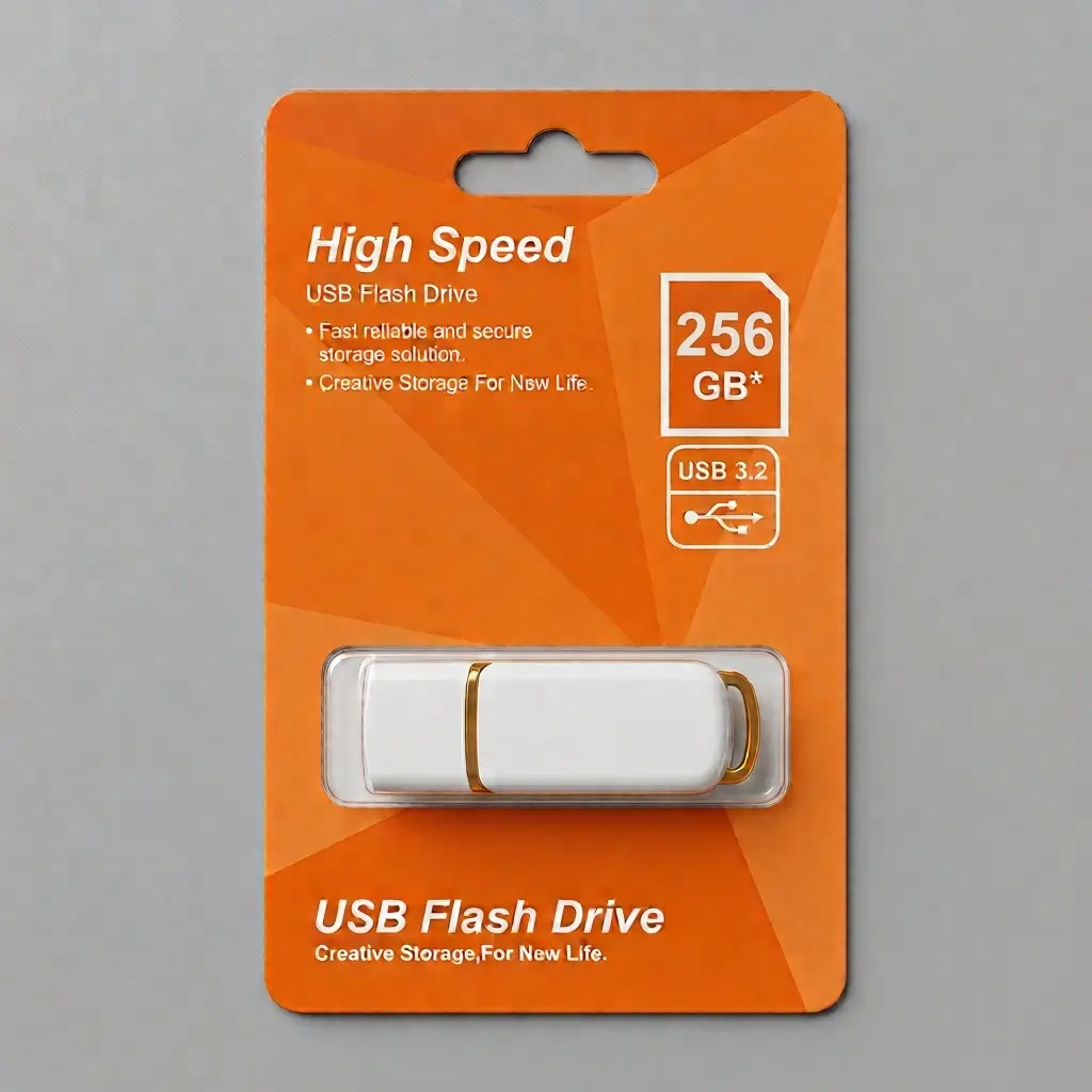 Elba 256GB Plastik Beyaz-Turuncu 3.2 USB Flash Bellek