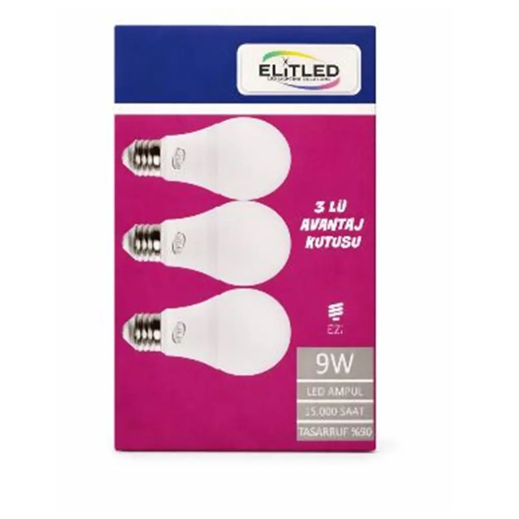 ELİTLED 9W 3LÜ SET AVANTAJ KUTU