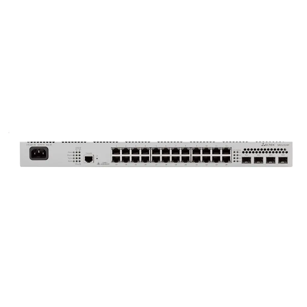 Eltex MES2324P 24 Port GigE PoE 380W + 4x10G SFP+ L2+ Ethernet Access Switch