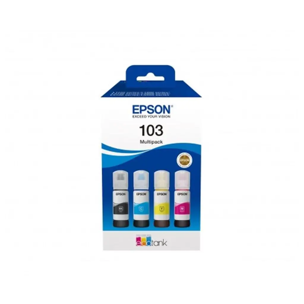 Epson 103 Cyan-Magenta-Yellow-Black Mavi-Kırmızı-Sarı-Siyah T00S6 4lü Multipack Kartuş