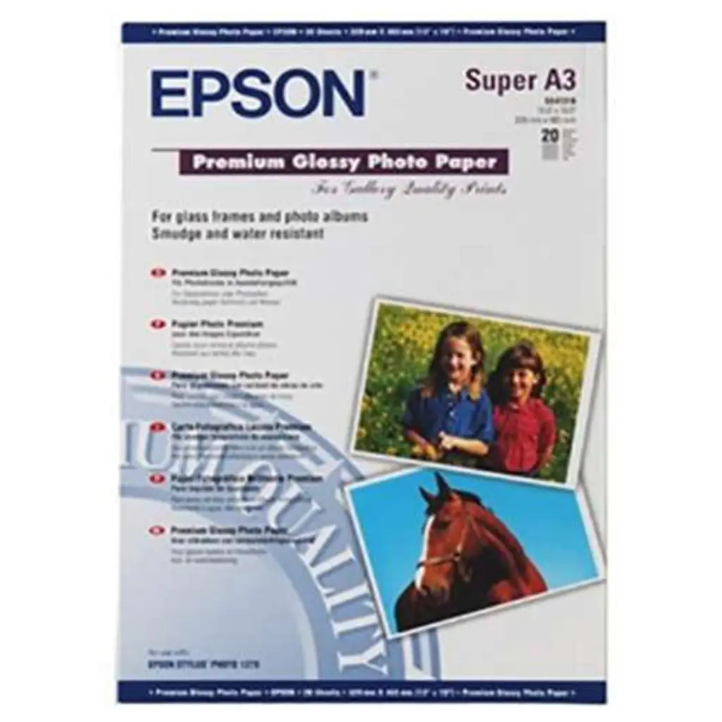 Epson A3+ 250Gram 20'li Premium Glossy Fotoğraf Kağıdı S041316